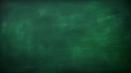 Foto op Plexiglas Abstract texture of chalk rubbed out on green blackboard or chalkboard background. School education, dark wall backdrop or learning concept. © Sunanta