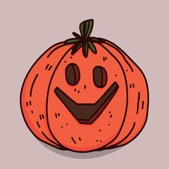 Halloween Pumpkin. Funny pumpkin face. Illustration for Halloween