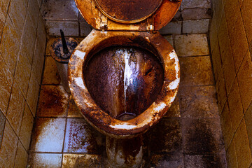 Abandoned dirty toilet