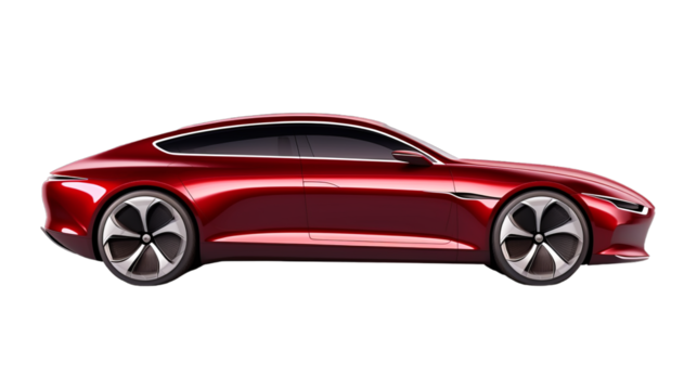 red sports car PNG electric electronic vehicle PNG on transparent background