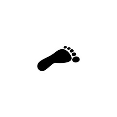 Footprint icon simple isolated on white background 