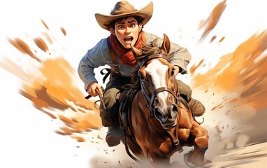 Cowboy Character in Comic Art Design