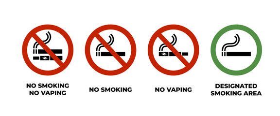 Smoking and vaping sign set. SVG icons.
- 660415157