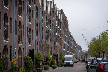 Traditional old buildings in Amsterdam, the Netherlands