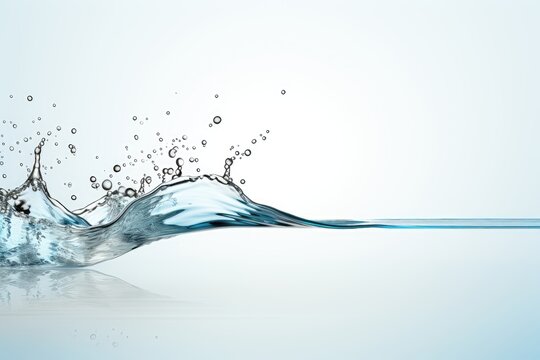 An abstract background image for creative content, portraying a gentle and soft water splash, adding a touch of creativity. Photorealistic illustration