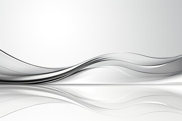 An abstract background image for creative content featuring simplified black and white wave lines, creating a visually intriguing design. Photorealistic illustration