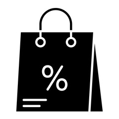 Shopping Discount Glyph Icon