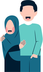 Muslim Couple Illustration 