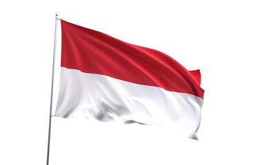 Flag of Indonesia on transparent background, PNG file