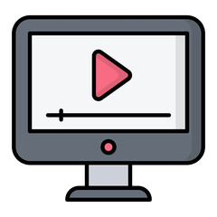 Video Colored Outline Icon