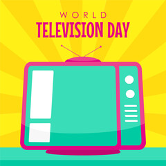 world television day poster template vector
