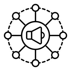 Market Network Outline Icon