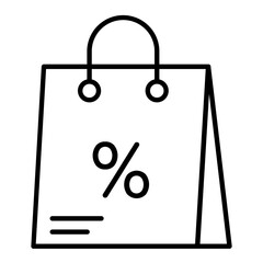 Shopping Discount Outline Icon