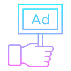 Advertising Gradient Icon