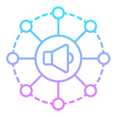 Market Network Gradient Icon