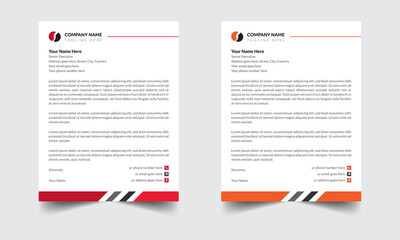 simple business corporate letterhead design for corporate project.