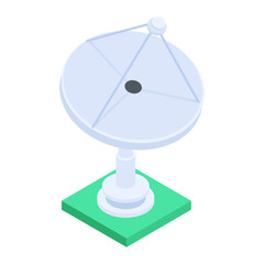 Here’s an isometric icon of parabolic dish 