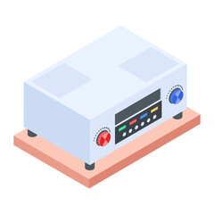 Premium isometric icon of a vcr player 