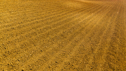 Aerial view over cultivated fields. Ideal for textures and patterns.