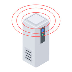 Check out isometric icon of sound system 