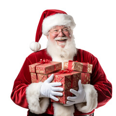 santa claus holding a gift © Poramin