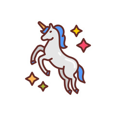 Unicorn icon in vector. Illustration
