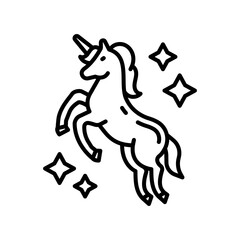 Unicorn icon in vector. Illustration