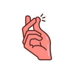 Finger Snapping icon in vector. Illustration