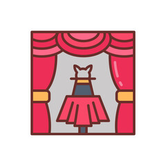 Stage icon in vector. Illustration