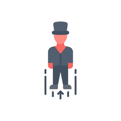 Levitation icon in vector. Illustration