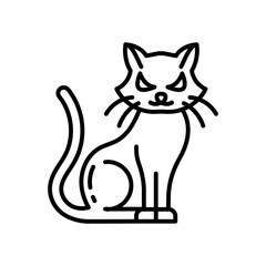 Black Cat icon in vector. Illustration