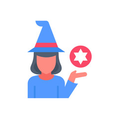 Enchantress icon in vector. Illustration