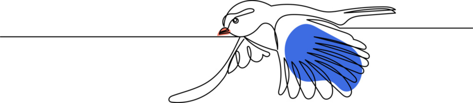 recommend clip art: bird flying line drawing, sketch, vector