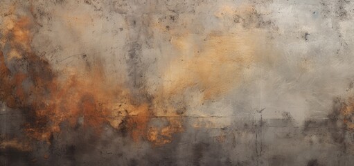 A rusty wall with peeling paint