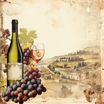 Beautiful vintage background design, perfect for a wine website