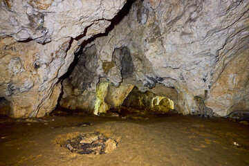 Bat cave in Bran Romania, Carpathian Mountains.