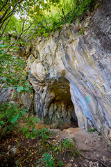 Obraz premium Bat cave in Bran Romania, Carpathian Mountains.