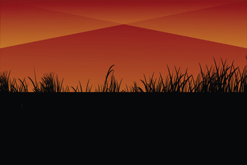 Fototapeta na wymiar Sunset on the background Design.