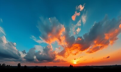 the sky at sunset _ Generative AI
