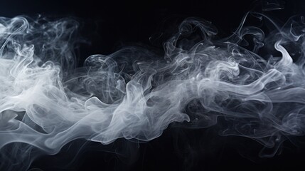 white smoke on a black background