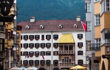 Golden roof landmark in Innsbruck Austria