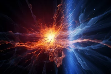 Foto op Aluminium Astronomical explosion emitting powerful gamma rays from a quasar. Generative AI © Nadia