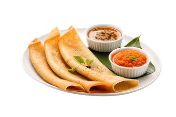 Traditional Indian Dosa Icon Isolated on Transparent Background