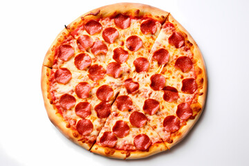 pizza isolated on white background. Generative AI