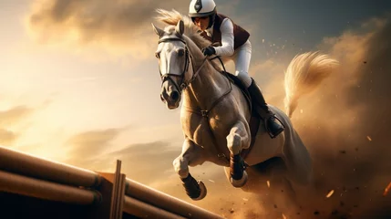 Foto op Aluminium Immerse yourself in the world of driven equestrian excellence in mesmerizing 8K resolution.  © hamad