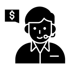 Consulting Glyph Icon