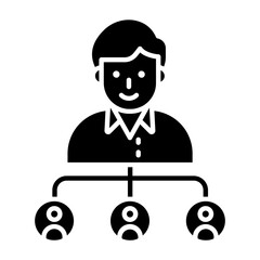 Referral Marketing Glyph Icon