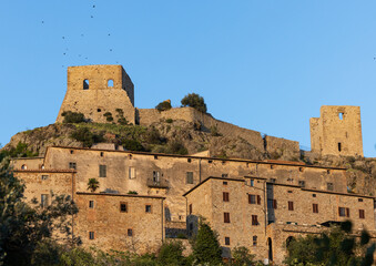 Fototapeta premium Montemassi a fortified village in the province of Grosseto. Tuscany. Italy