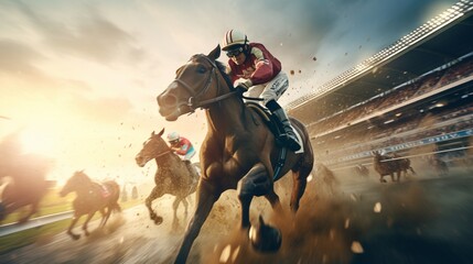 Witness the spectacle of high-speed horse racing like never before, brought to life through technology. 