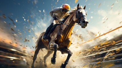 Witness the spectacle of high-speed horse racing like never before, brought to life through technology. 